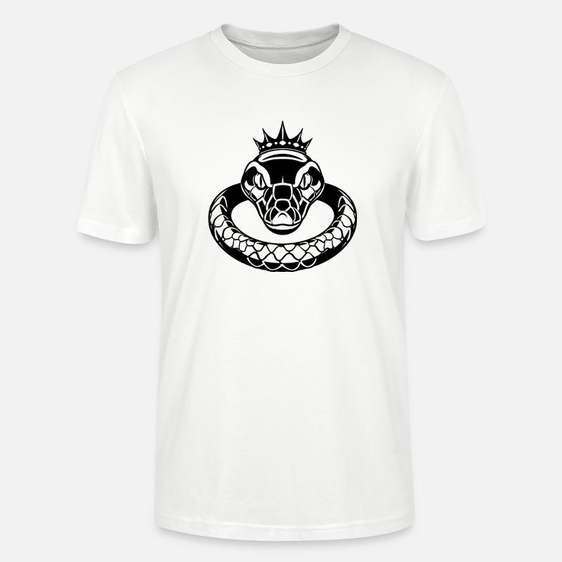 L’élégance du python royal - T-shirt bio CRAFTER Stanley Stella Unisexe - blanc