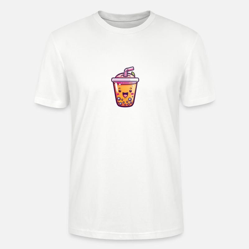Fröhlicher Bubble Tea - Stanley/Stella Unisex Bio-T-Shirt CRAFTER - Weiß