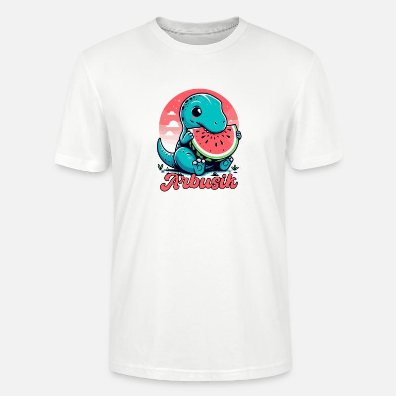 Mignon T-Rex Pastèque Arbusik Cadeau - T-shirt bio CRAFTER Stanley Stella Unisexe - blanc