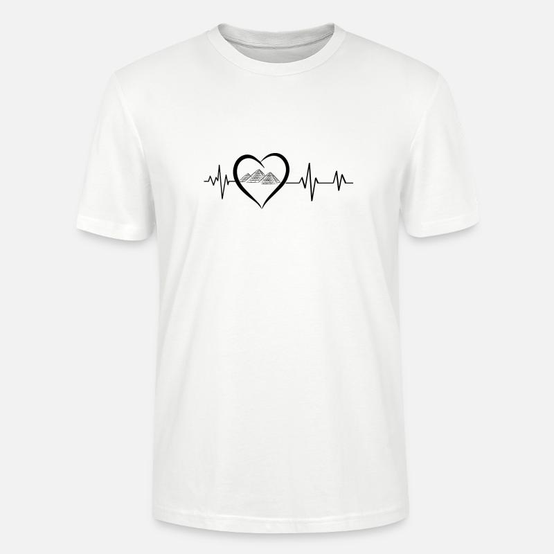 Herzschlag-Pyramiden - Stanley/Stella Unisex Bio-T-Shirt CRAFTER - Weiß