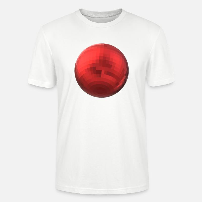 Red Sphere - Stanley/Stella CRAFTER Unisex Organic T-Shirt - white