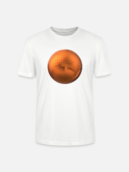 Sphère orange - T-shirt bio CRAFTER Stanley Stella Unisexe - blanc