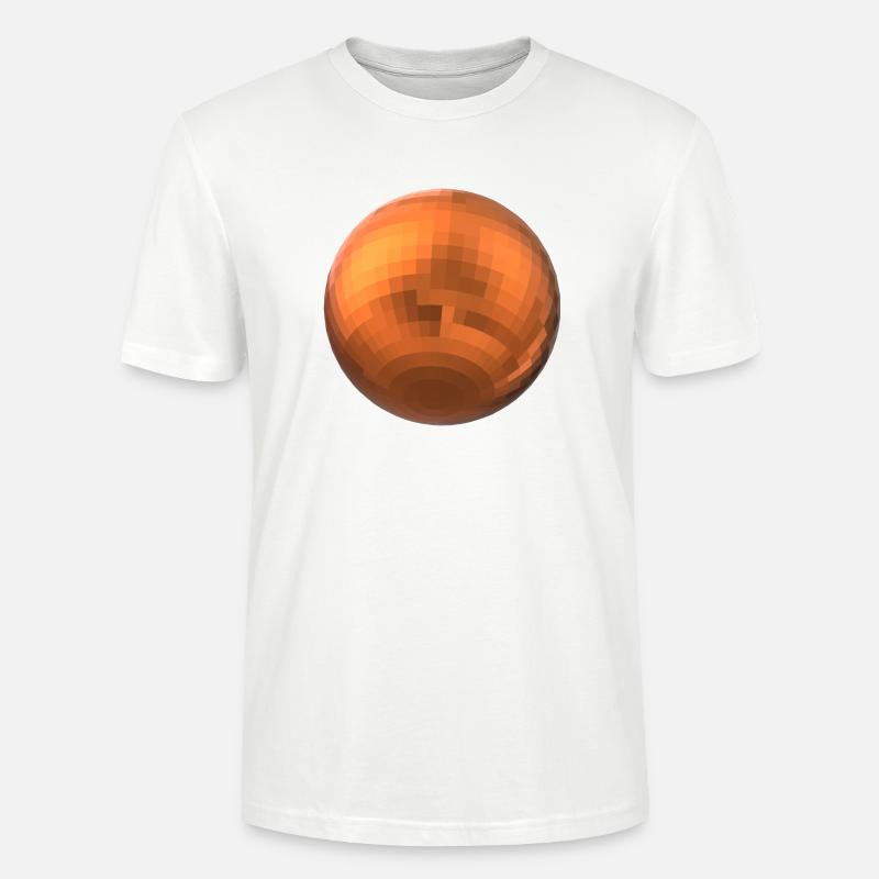 Sphère orange - T-shirt bio CRAFTER Stanley Stella Unisexe - blanc