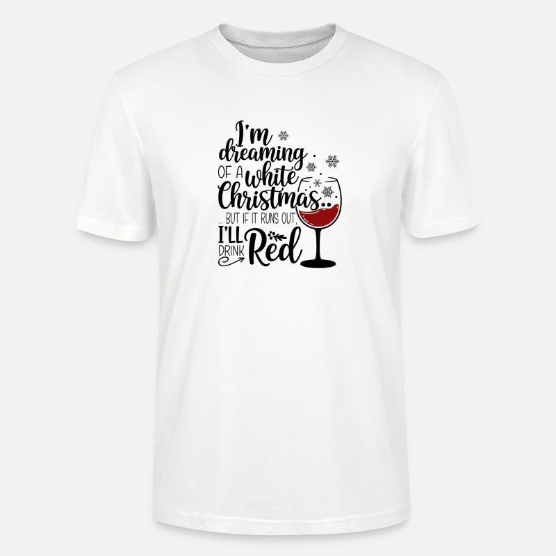white christmas red wine - Stanley/Stella Unisex Bio-T-Shirt CRAFTER - Weiß