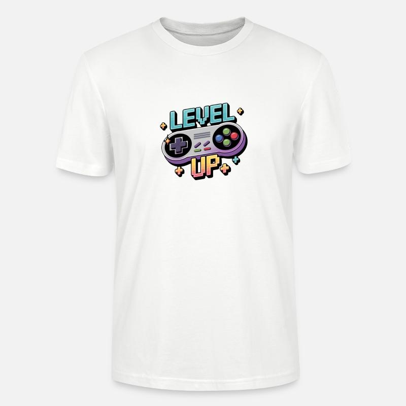 Level Up – Gaming Controller - Stanley/Stella Unisex Bio-T-Shirt CRAFTER - Weiß