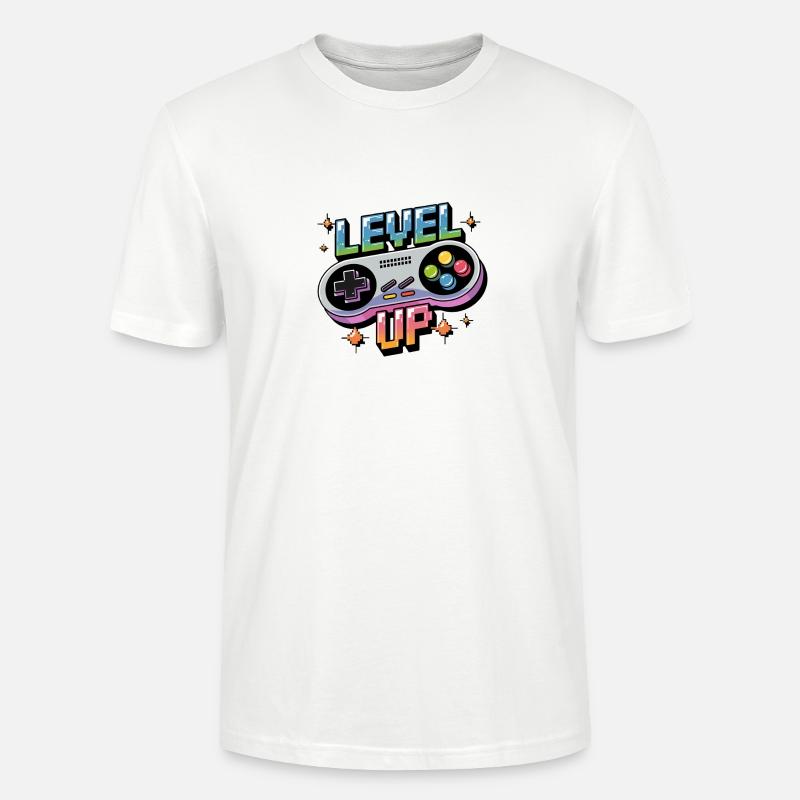 Level Up – Gaming Controller - Stanley/Stella Unisex Bio-T-Shirt CRAFTER - Weiß
