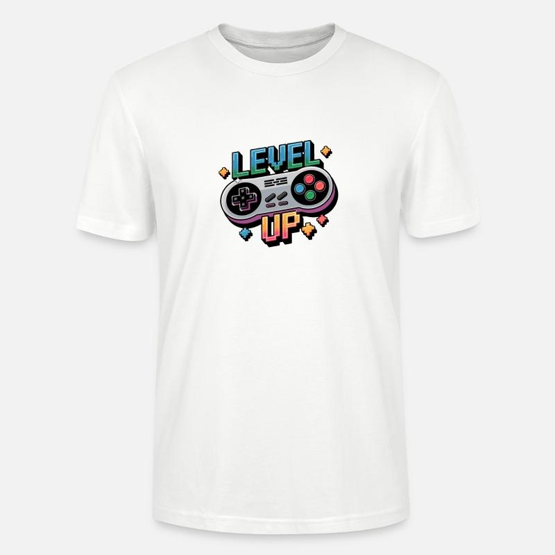 Level Up – Gaming Controller - Stanley/Stella Unisex Bio-T-Shirt CRAFTER - Weiß