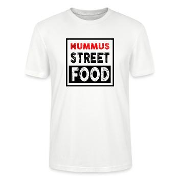 Love Hummus Street Vision - Stanley/Stella CRAFTER Unisex Organic T-Shirt - white - Front - Alina (178cm) & Michal (187cm)