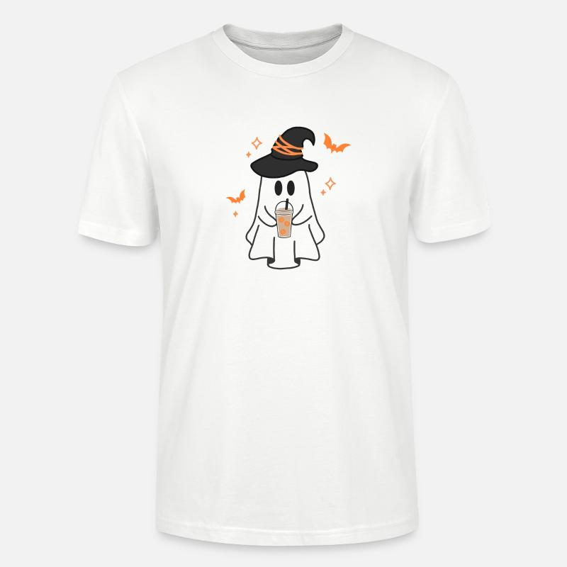 Pumpkin Latte Ghost - Stanley/Stella Unisex Bio-T-Shirt CRAFTER - Weiß