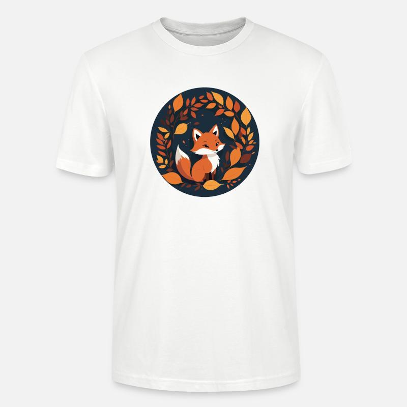 Fuchs im Herbst #7 - Stanley/Stella Unisex Bio-T-Shirt CRAFTER - Weiß