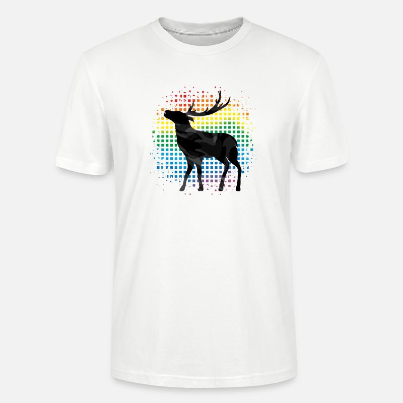 Hirsch - Stanley/Stella Unisex Bio-T-Shirt CRAFTER - Weiß