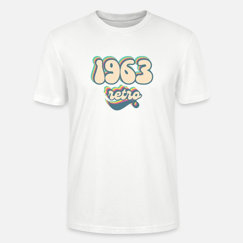 1963 Retro Geschenkidee - Stanley/Stella Unisex Bio-T-Shirt CRAFTER - Weiß