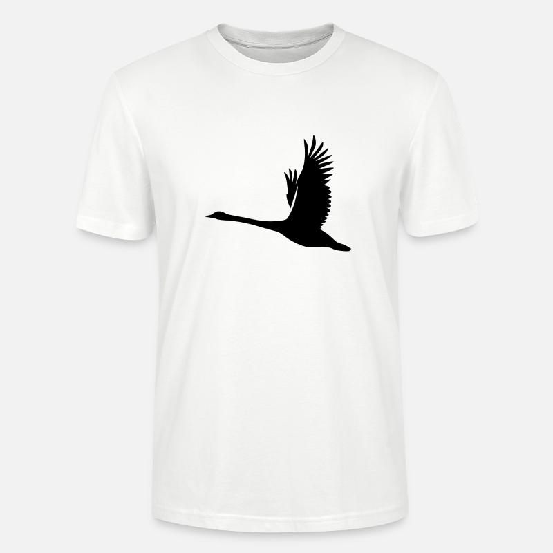 Tattoo Style Schwan - Stanley/Stella Unisex Bio-T-Shirt CRAFTER - Weiß