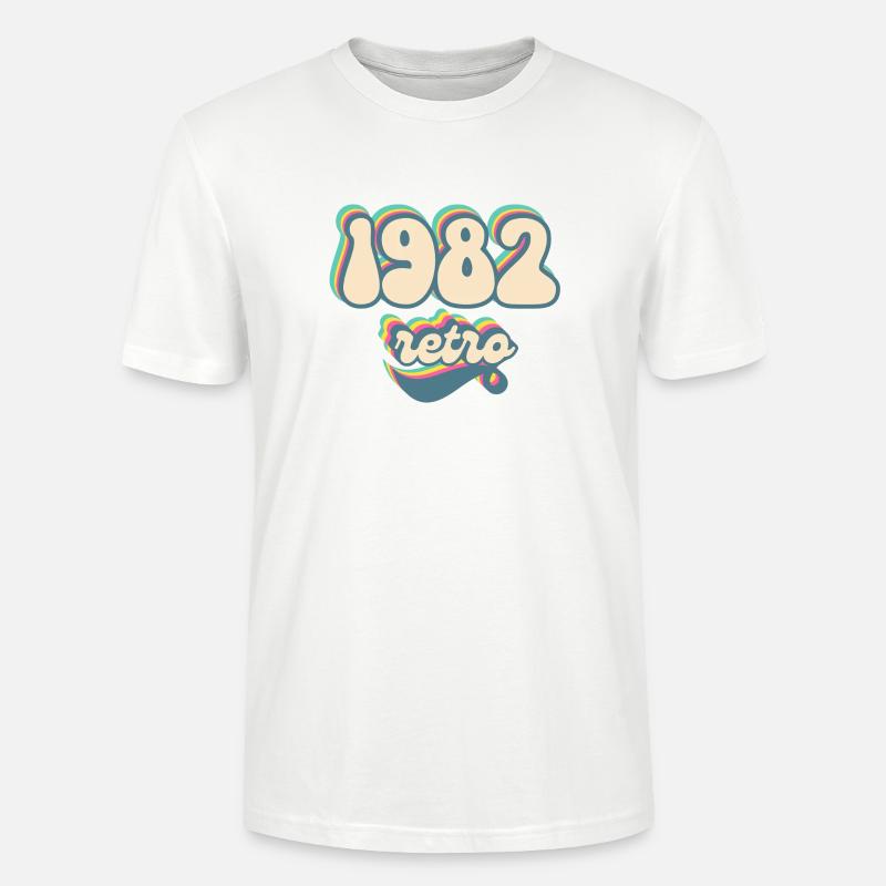 1982 Retro Geschenkidee - Stanley/Stella Unisex Bio-T-Shirt CRAFTER - Weiß