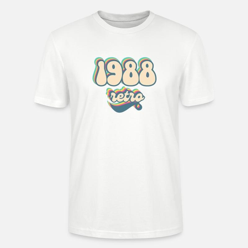 1988 Retro Geschenkidee - Stanley/Stella Unisex Bio-T-Shirt CRAFTER - Weiß