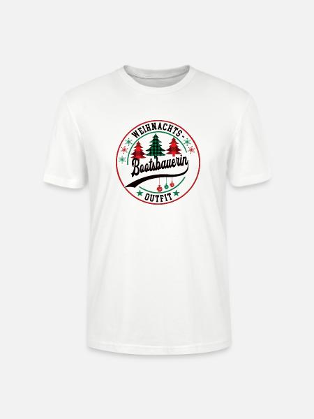Bootsbauerin Weihnachten Schifffahrt Bootsbau - Stanley/Stella Unisex Bio-T-Shirt CRAFTER - Weiß