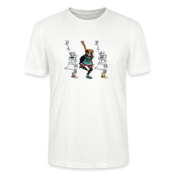 Der Tanz des Dia de los Muertos - Stanley/Stella Unisex Bio-T-Shirt CRAFTER - Weiß - Vorne - Alina (178cm) & Michal (187cm)