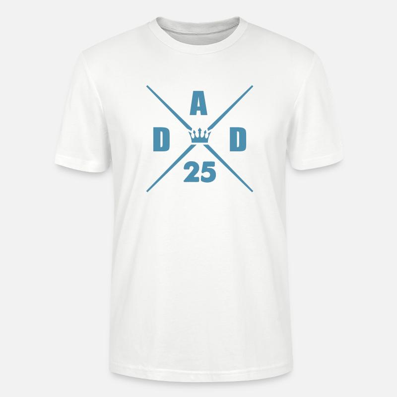 dad 25 daddy - Stanley/Stella CRAFTER Unisex Organic T-Shirt - white