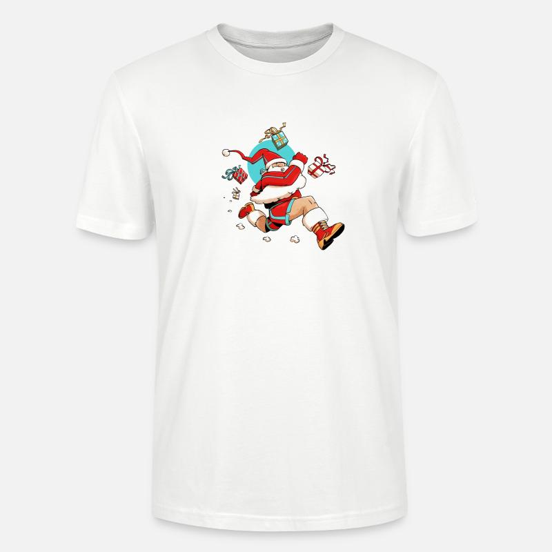 Läufer Weihnachtsmann - Stanley/Stella Unisex Bio-T-Shirt CRAFTER - Weiß