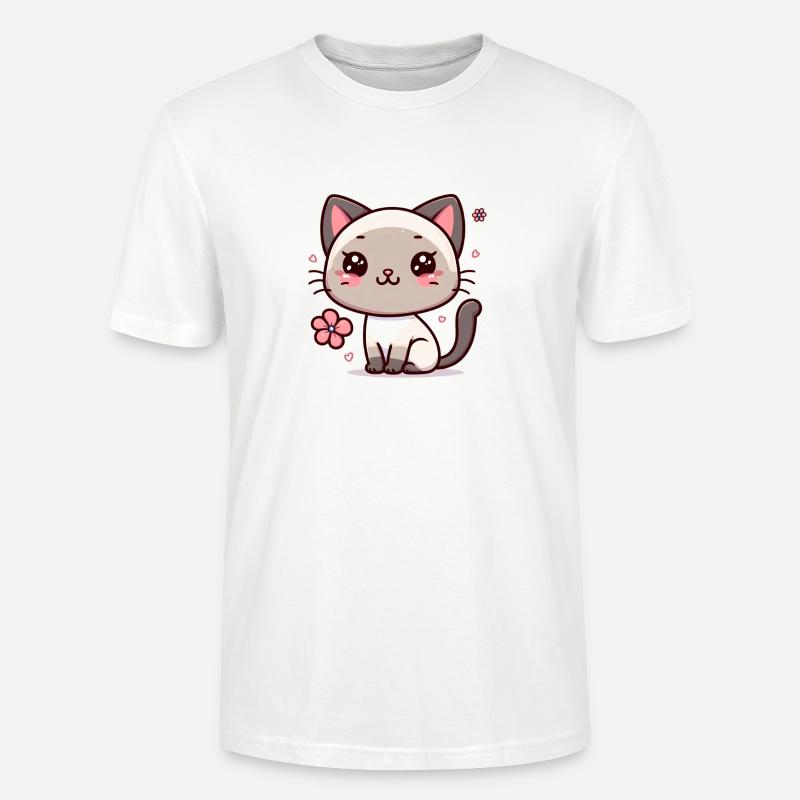Kawaii Siamesisch 2 - Stanley/Stella Unisex Bio-T-Shirt CRAFTER - Weiß