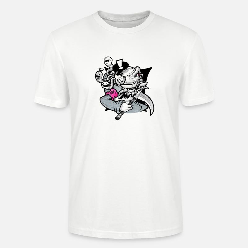 sensenmann mit parasiten - Stanley/Stella Unisex Bio-T-Shirt CRAFTER - Weiß