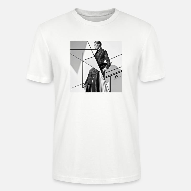 Geometric Elegance - Stanley/Stella Unisex Bio-T-Shirt CRAFTER - Weiß