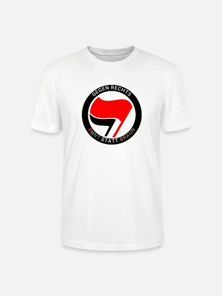 Antifa - Bunt statt Braun - Stanley/Stella Unisex Bio-T-Shirt CRAFTER - Weiß