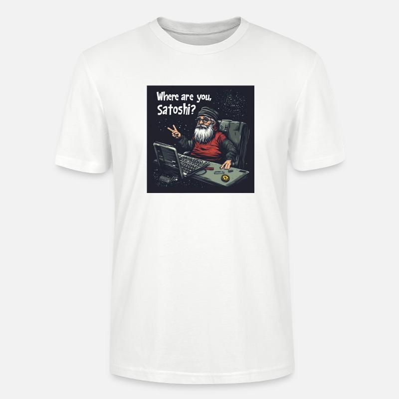 Bitcoin uncle Satoshi - Stanley/Stella Unisex Bio-T-Shirt CRAFTER - Weiß