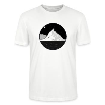 Réflexion sur la montagne - T-shirt bio CRAFTER Stanley Stella Unisexe - blanc - Devant - Alina (178cm) & Michal (187cm)