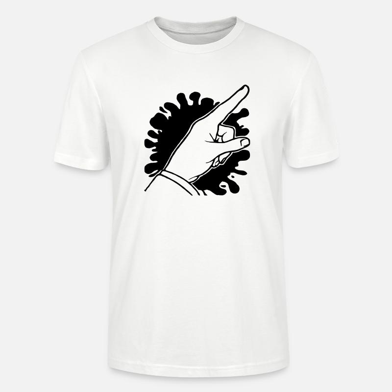 Finger avec Fleck - T-shirt bio CRAFTER Stanley Stella Unisexe - blanc
