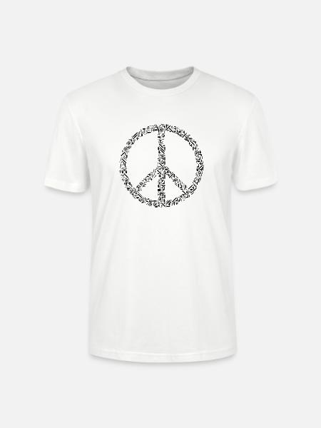 Peace - Krieg und Frieden - Stanley/Stella Unisex Bio-T-Shirt CRAFTER - Weiß