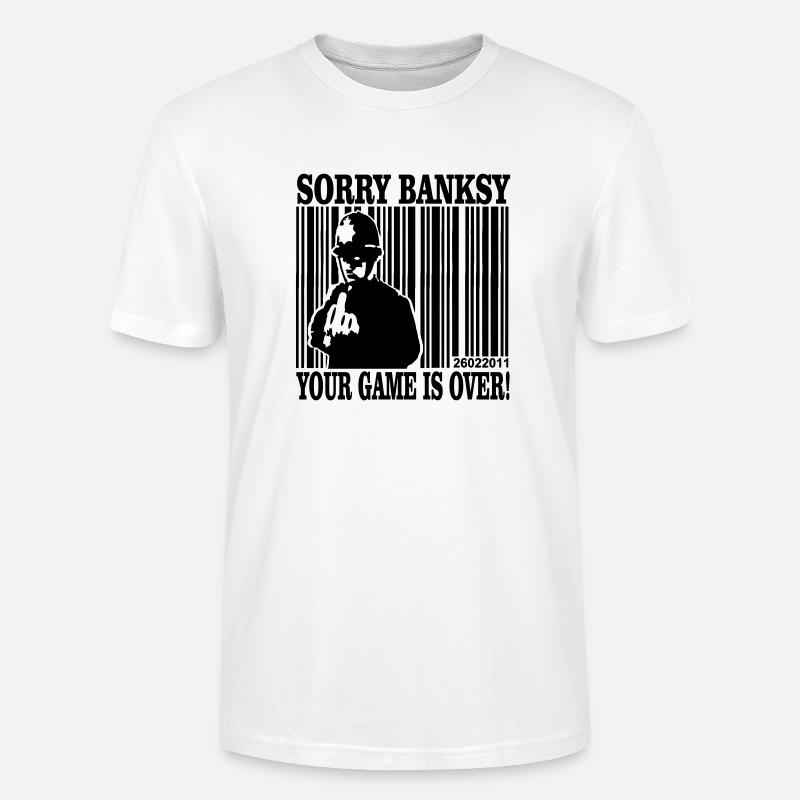 banksy is game over - Stanley/Stella Unisex Bio-T-Shirt CRAFTER - Weiß