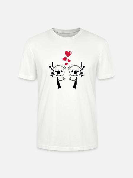 koalas_in_love_001 - Stanley/Stella Unisex Bio-T-Shirt CRAFTER - Weiß