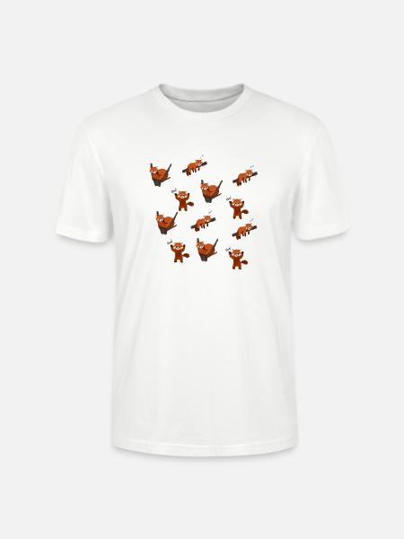 Roter Panda - Stanley/Stella Unisex Bio-T-Shirt CRAFTER - Weiß