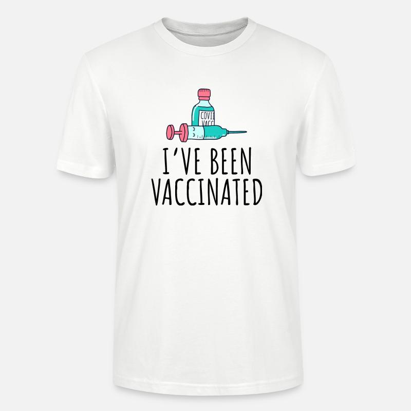 Ich wurde geimpft Impfgeschenk - Stanley/Stella Unisex Bio-T-Shirt CRAFTER - Weiß