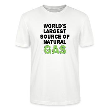 Plus grande source de gaz au monde - T-shirt bio CRAFTER Stanley Stella Unisexe - blanc - Devant - Alina (178cm) & Michal (187cm)