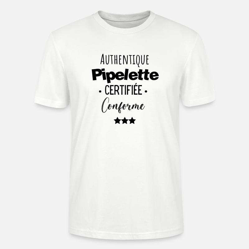 Authentique pipelette certifiée conforme - T-shirt bio CRAFTER Stanley Stella Unisexe - blanc