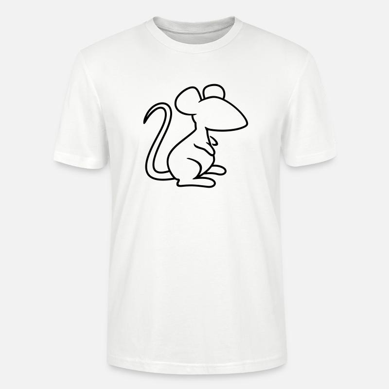 Knuffiges Mäuschen (1c, minimal) - Stanley/Stella Unisex Bio-T-Shirt CRAFTER - Weiß