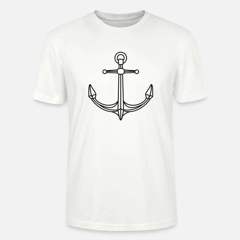 Conception d’ancre de logo - T-shirt bio CRAFTER Stanley Stella Unisexe - blanc