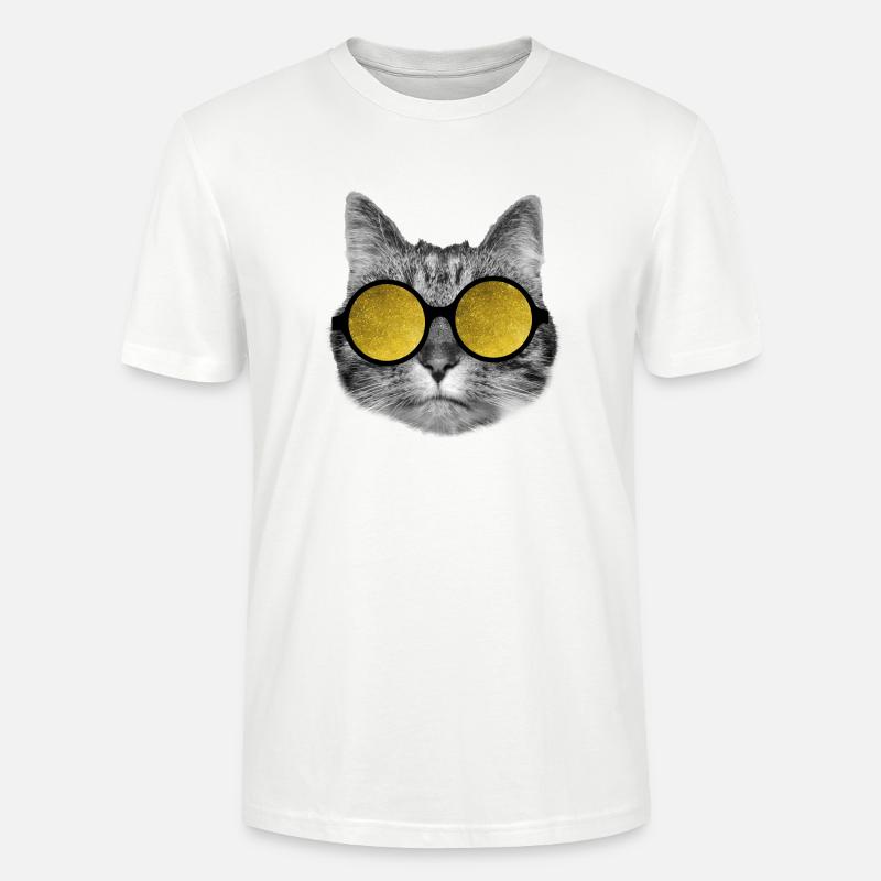 Lunettes de soleil pour chat - T-shirt bio CRAFTER Stanley Stella Unisexe - blanc