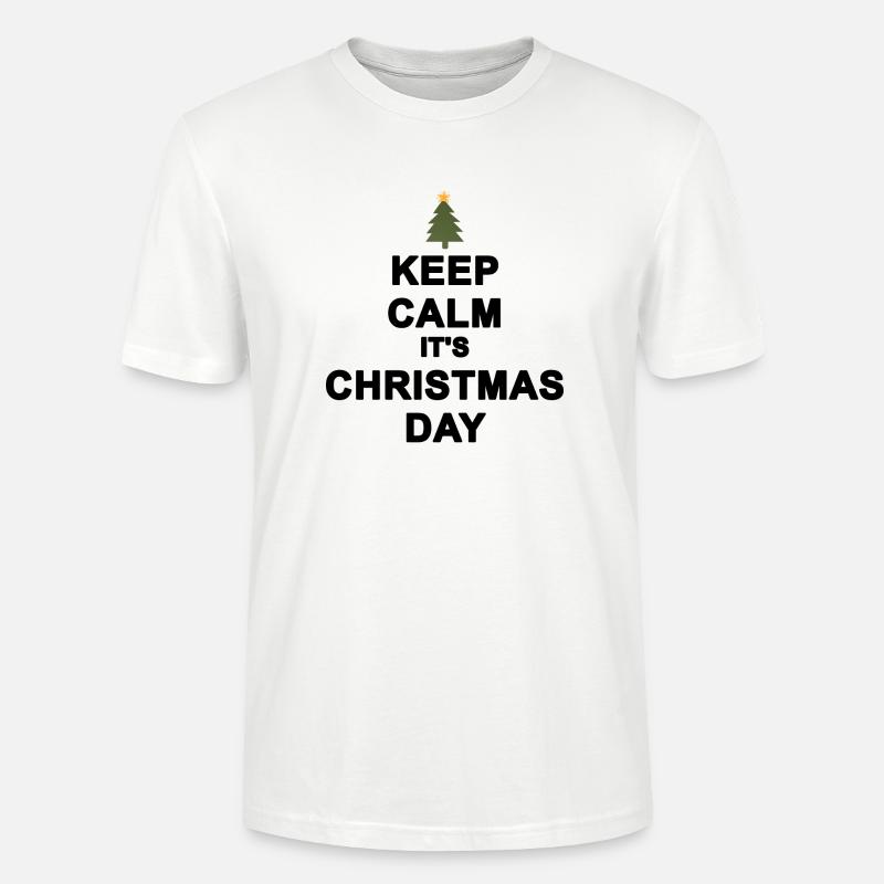 keep calm christmas - T-shirt bio CRAFTER Stanley Stella Unisexe - blanc