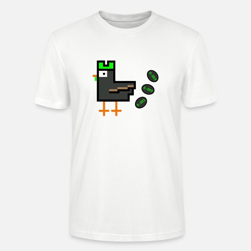 Huhn mit Krypto-Eiern - Stanley/Stella Unisex Bio-T-Shirt CRAFTER - Weiß