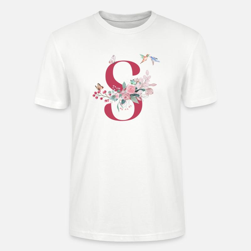 Floral S Brief - Geschenkidee - Stanley/Stella Unisex Bio-T-Shirt CRAFTER - Weiß