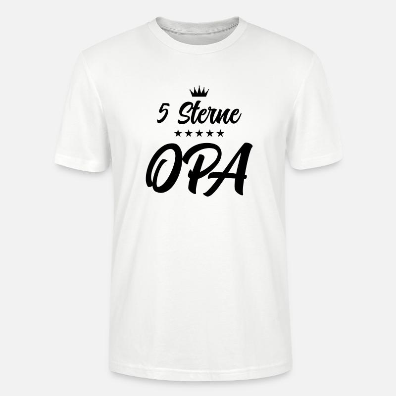 opa 5 sterne - Stanley/Stella Unisex Bio-T-Shirt CRAFTER - Weiß