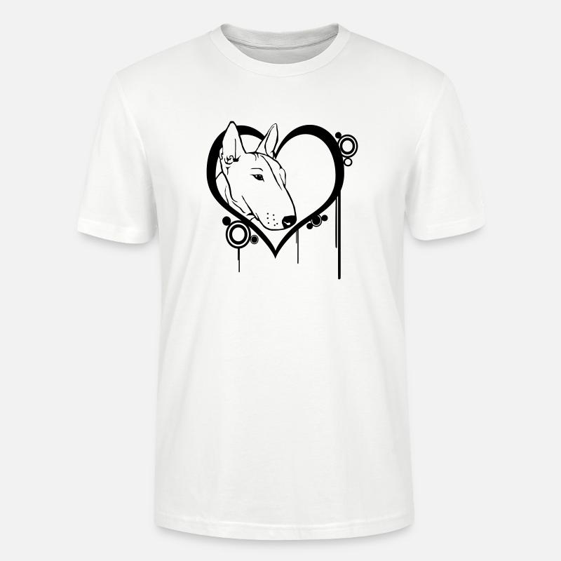 Bull Terrier dans l’âme - T-shirt bio CRAFTER Stanley Stella Unisexe - blanc