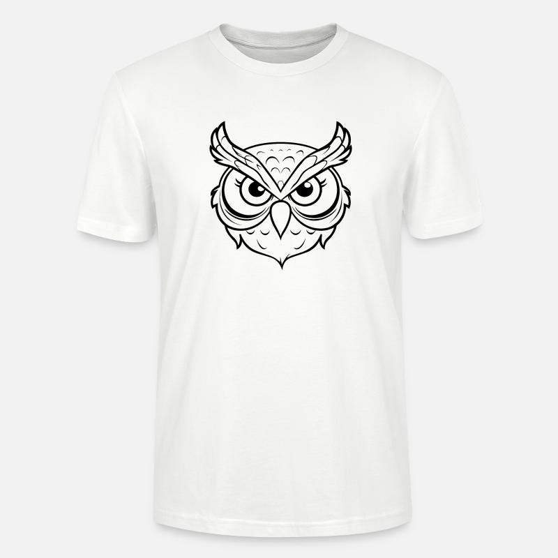 Eule Eulen Vogel - Stanley/Stella Unisex Bio-T-Shirt CRAFTER - Weiß