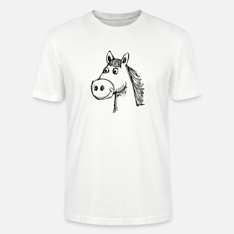 Cheval Chevaux Équitation Cavalier - T-shirt bio CRAFTER Stanley Stella Unisexe - blanc