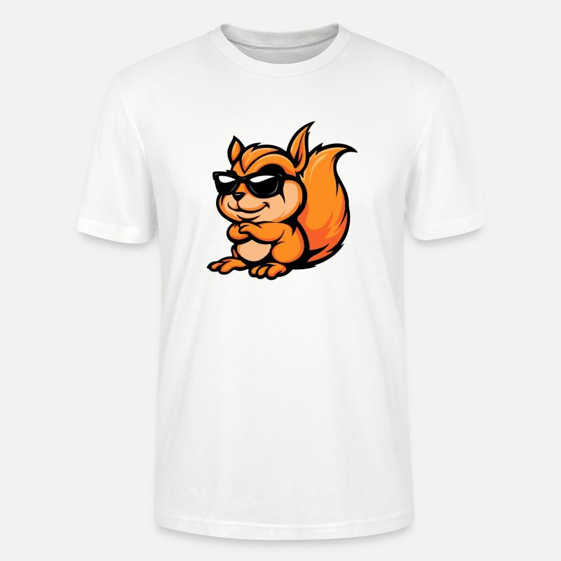 Eichhörnchen Comic Cool - Stanley/Stella Unisex Bio-T-Shirt CRAFTER - Weiß