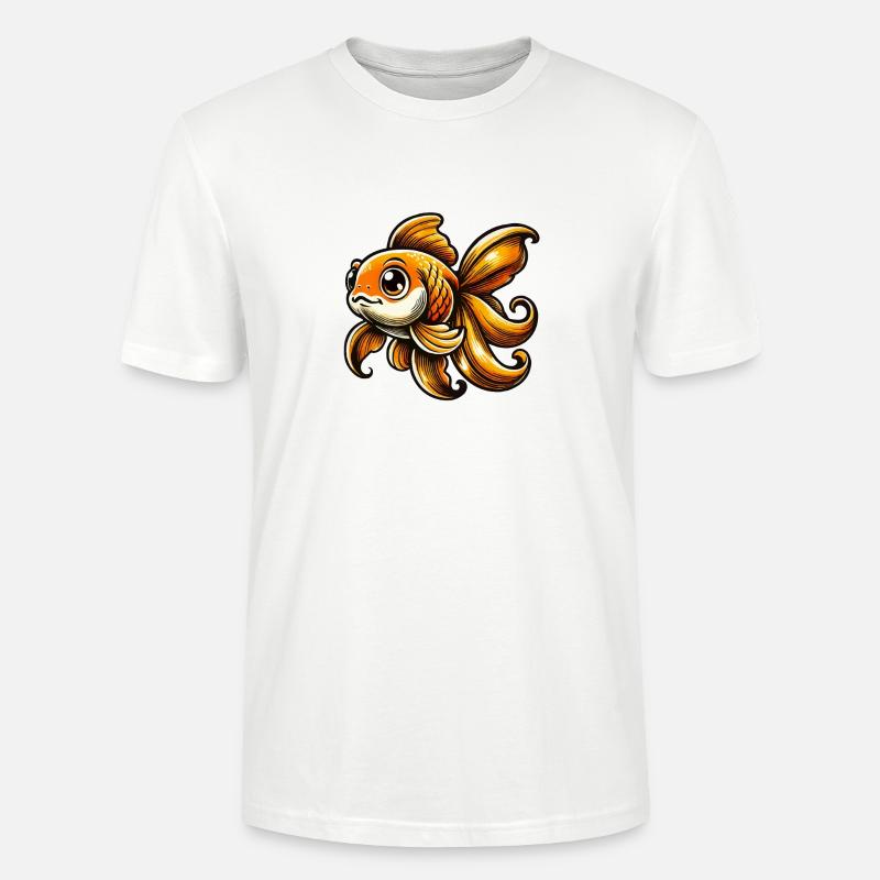 Bande dessinée de poisson rouge - T-shirt bio CRAFTER Stanley Stella Unisexe - blanc