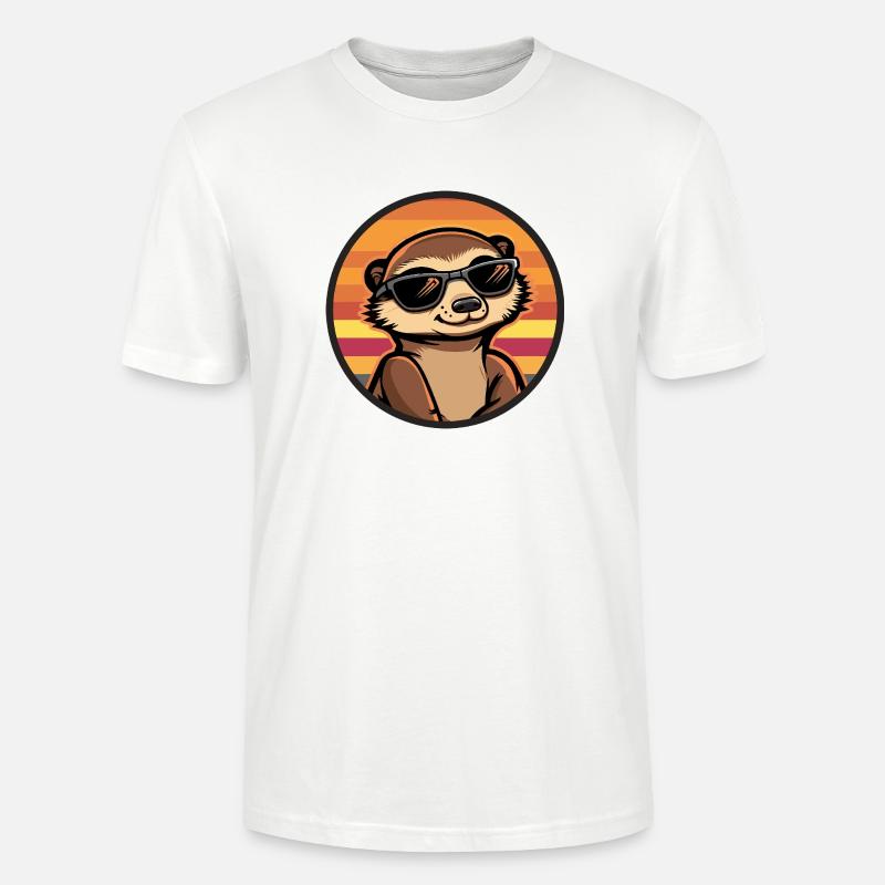 Erdmännchen Cool Comic - Stanley/Stella Unisex Bio-T-Shirt CRAFTER - Weiß